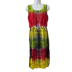 NWT Women’s Hawaii Aloha State Tie Dye String Dress Sundress Coverup One Size